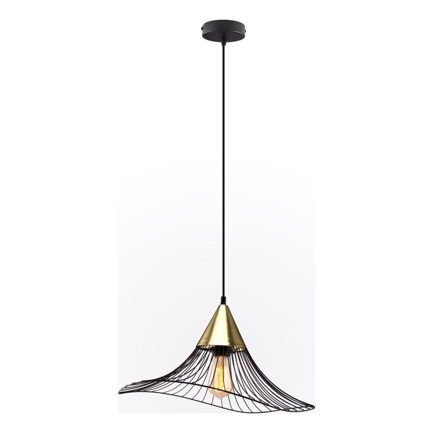 Luster na sajli ALURA 1xE27/60W/230V pr. 50 cm crno