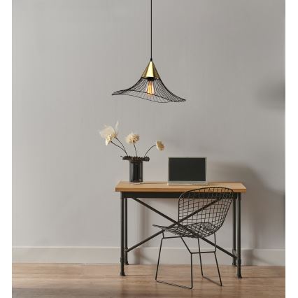 Luster na sajli ALURA 1xE27/60W/230V pr. 50 cm crno
