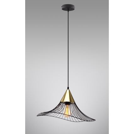 Luster na sajli ALURA 1xE27/60W/230V pr. 50 cm crno