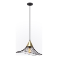 Luster na sajli ALURA 1xE27/60W/230V, prečnik 50 cm, crna
