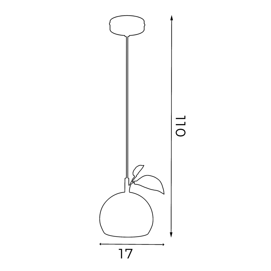Luster na sajli APPLE 1xE27/15W/230V žuta