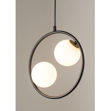 Luster na sajli AQUA 2xG9/12W/230V crno