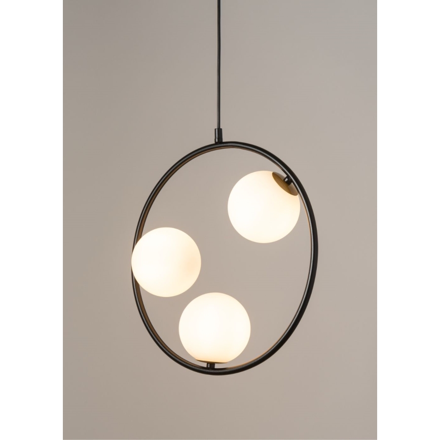Luster na sajli AQUA 3xG9/12W/230V crno