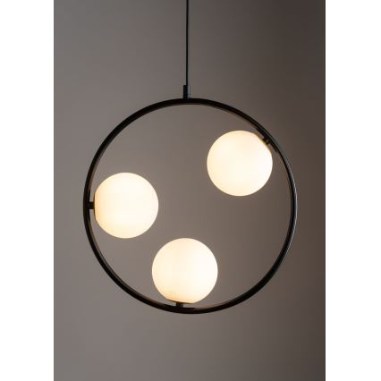 Luster na sajli AQUA 3xG9/12W/230V crno