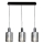 Luster na sajli ARCADIA 3xE27/60W/230V crno/dimno