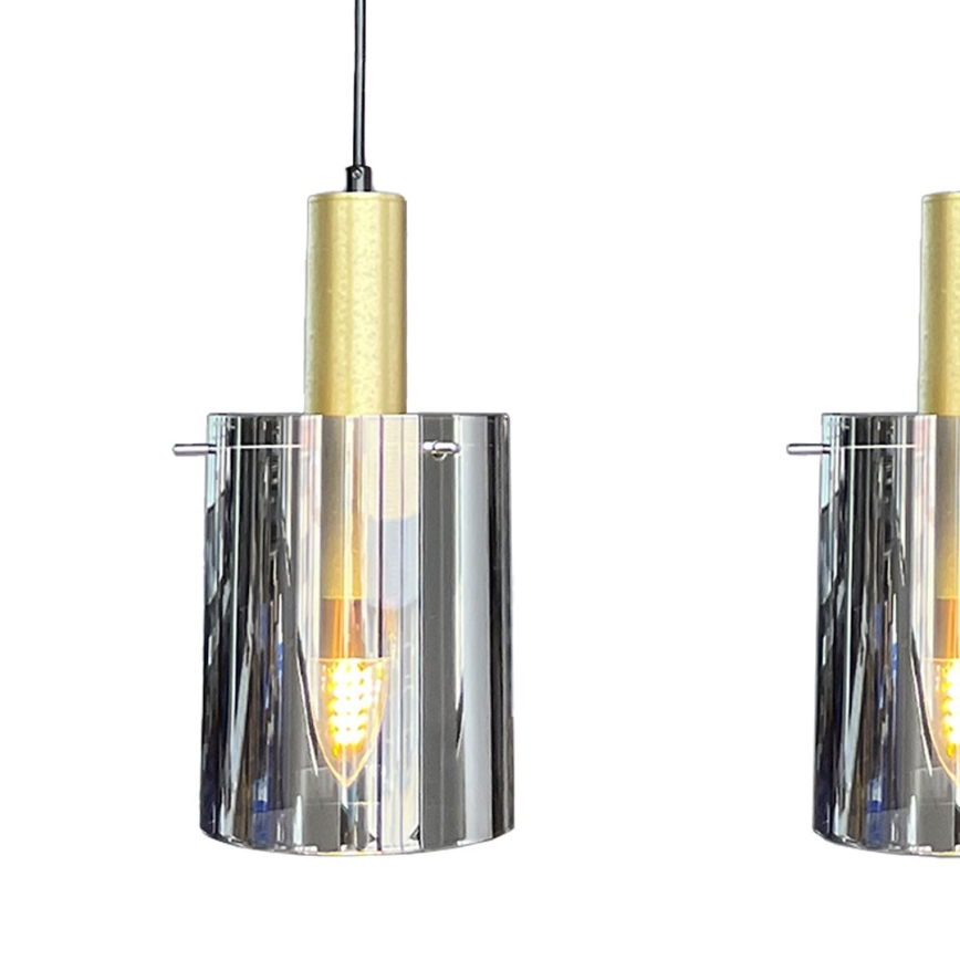Luster na sajli ARCADIA 3xE27/60W/230V zlatna/dimno