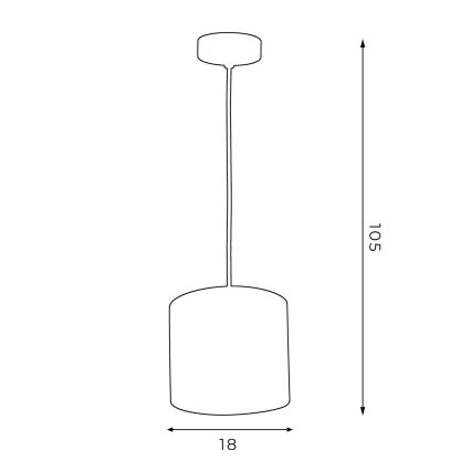 Luster na sajli ARDEN 1xE27/60W/230V pr. 18 cm bela