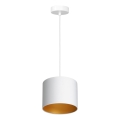 Luster na sajli ARDEN 1xE27/60W/230V pr. 18 cm bela/zlatna