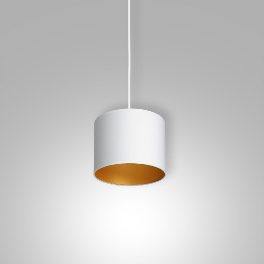 Luster na sajli ARDEN 1xE27/60W/230V pr. 18 cm bela/zlatna