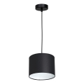 Luster na sajli ARDEN 1xE27/60W/230V pr. 18 cm crno/bela
