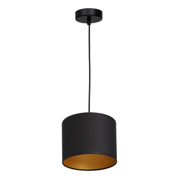 Luster na sajli ARDEN 1xE27/60W/230V pr. 18 cm crno/zlatna