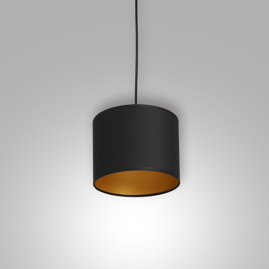 Luster na sajli ARDEN 1xE27/60W/230V pr. 18 cm crno/zlatna