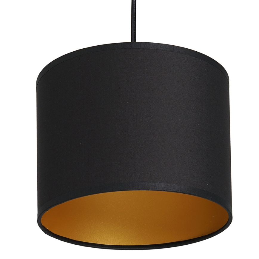 Luster na sajli ARDEN 1xE27/60W/230V pr. 18 cm crno/zlatna