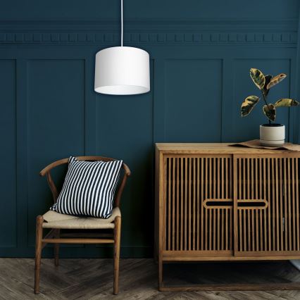 Luster na sajli ARDEN 1xE27/60W/230V pr. 25 cm bela