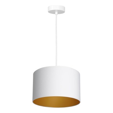 Luster na sajli ARDEN 1xE27/60W/230V pr. 25 cm bela/zlatna