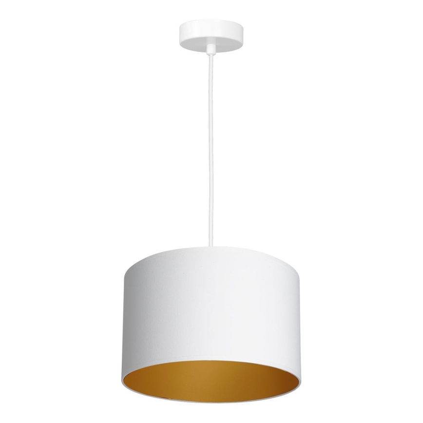 Luster na sajli ARDEN 1xE27/60W/230V pr. 25 cm bela/zlatna