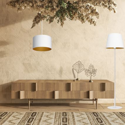 Luster na sajli ARDEN 1xE27/60W/230V pr. 25 cm bela/zlatna