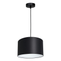 Luster na sajli ARDEN 1xE27/60W/230V pr. 25 cm crno/bela