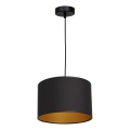 Luster na sajli ARDEN 1xE27/60W/230V pr. 25 cm crno/zlatna