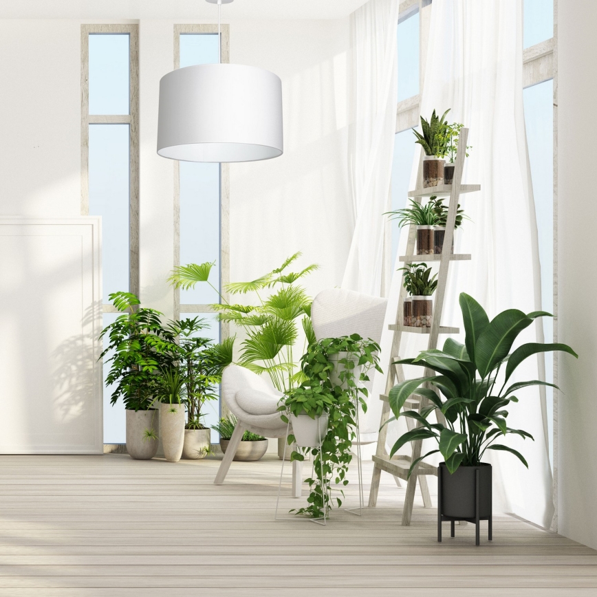 Luster na sajli ARDEN 1xE27/60W/230V pr. 40 cm bela