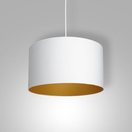 Luster na sajli ARDEN 1xE27/60W/230V pr. 40 cm bela/zlatna