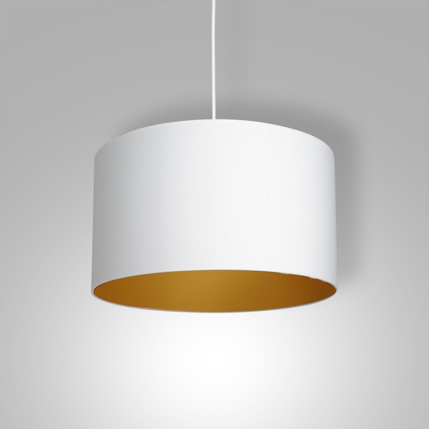 Luster na sajli ARDEN 1xE27/60W/230V pr. 40 cm bela/zlatna