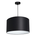 Luster na sajli ARDEN 1xE27/60W/230V pr. 40 cm crno/bela