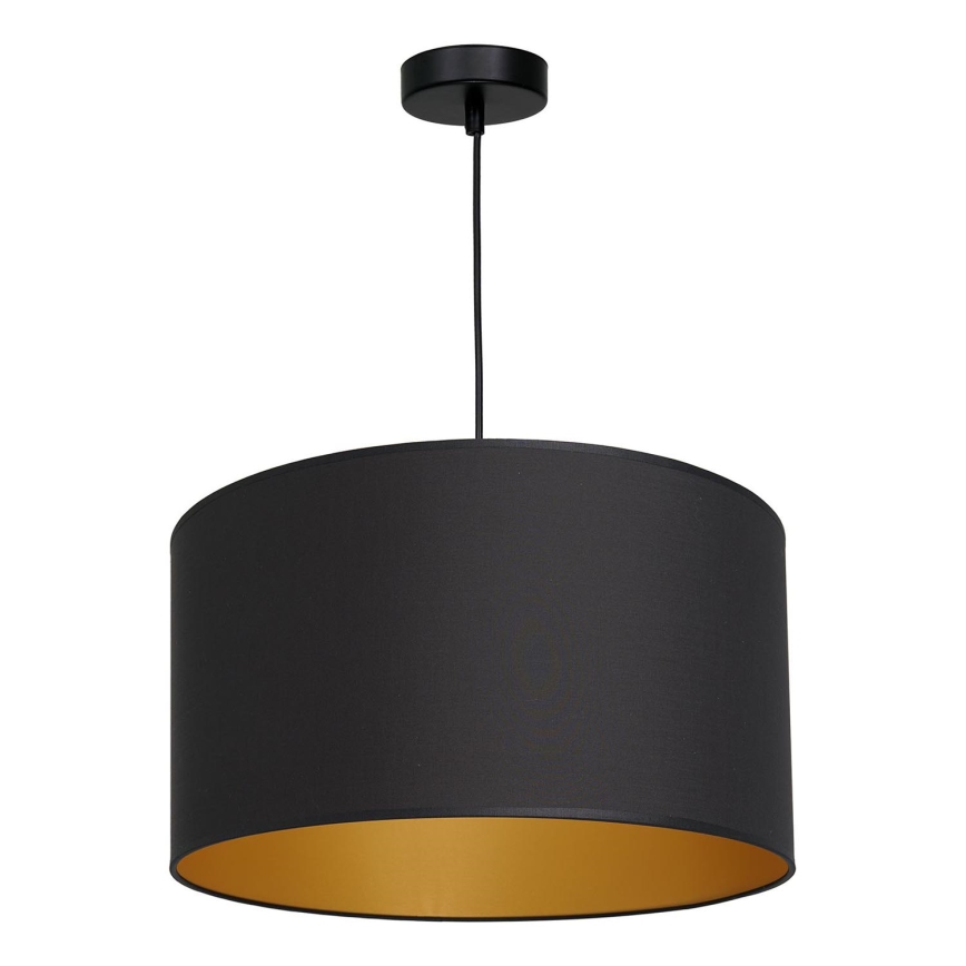 Luster na sajli ARDEN 1xE27/60W/230V pr. 40 cm crno/zlatna