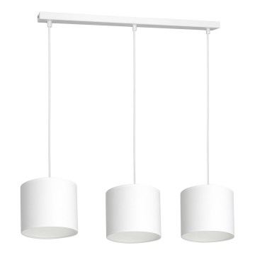 Luster na sajli ARDEN 3xE27/60W/230V bela