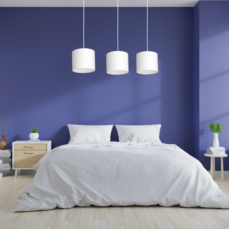 Luster na sajli ARDEN 3xE27/60W/230V bela