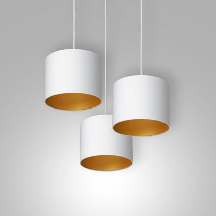 Luster na sajli ARDEN 3xE27/60W/230V bela/zlatna