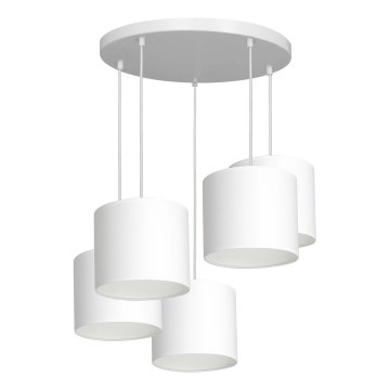 Luster na sajli ARDEN 5xE27/60W/230V bela