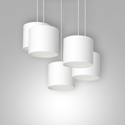 Luster na sajli ARDEN 5xE27/60W/230V bela
