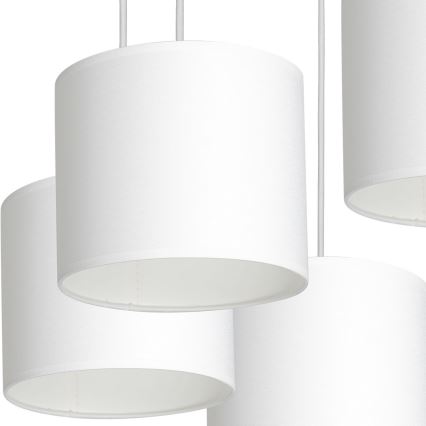 Luster na sajli ARDEN 5xE27/60W/230V bela