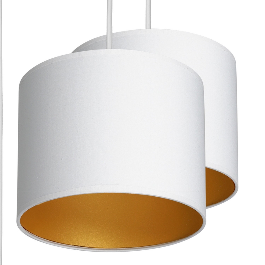 Luster na sajli ARDEN 5xE27/60W/230V bela/zlatna