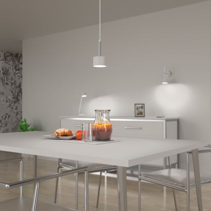 Luster na sajli ARENA 1xGX53/11W/230V bela/sjajni krom