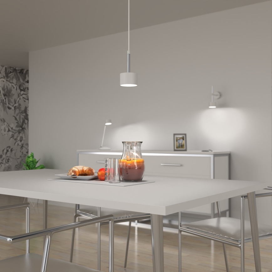 Luster na sajli ARENA 1xGX53/11W/230V bela/sjajni krom