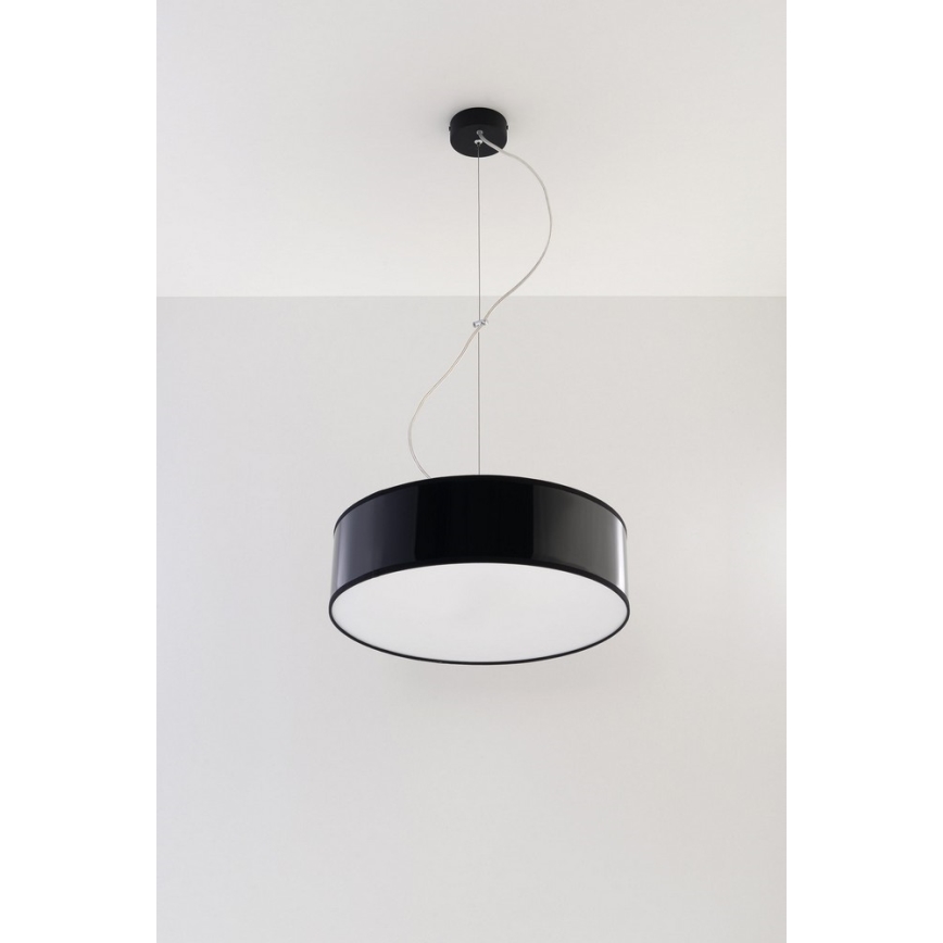 Luster na sajli ARENA 35 2xE27/60W/230V crno