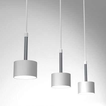 Luster na sajli ARENA 3xGX53/11W/230V bela/sjajni krom