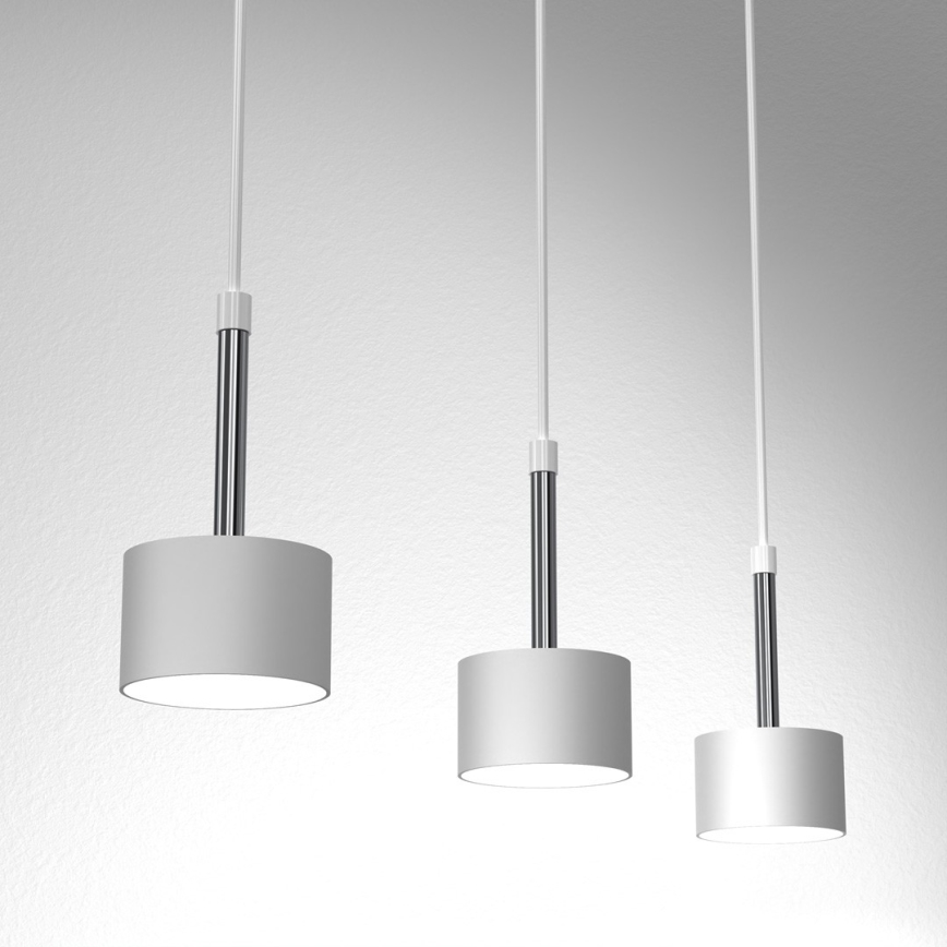 Luster na sajli ARENA 3xGX53/11W/230V bela/sjajni krom