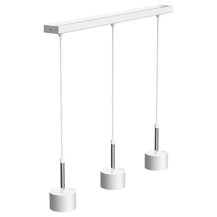 Luster na sajli ARENA 3xGX53/11W/230V bela/sjajni krom