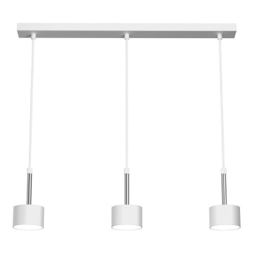 Luster na sajli ARENA 3xGX53/11W/230V bela/sjajni krom
