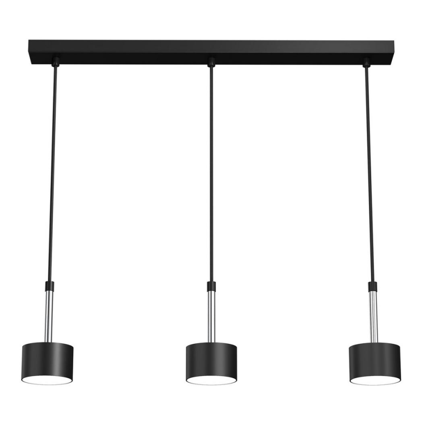 Luster na sajli ARENA 3xGX53/11W/230V crno/sjajni krom