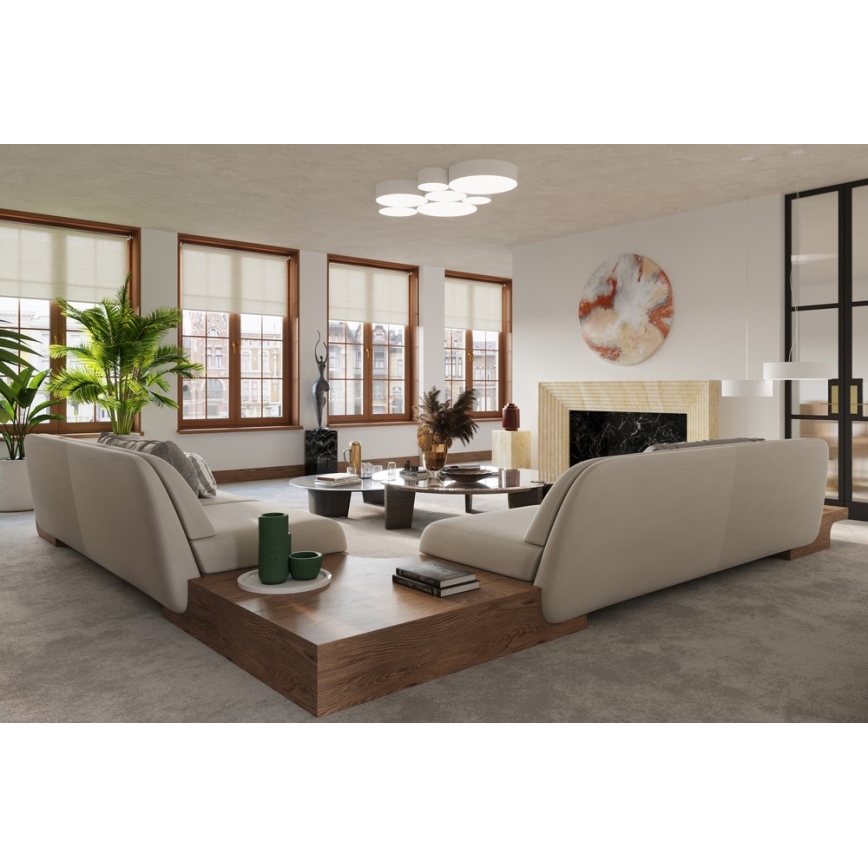 Luster na sajli ARENA 45 3xE27/60W/230V bela