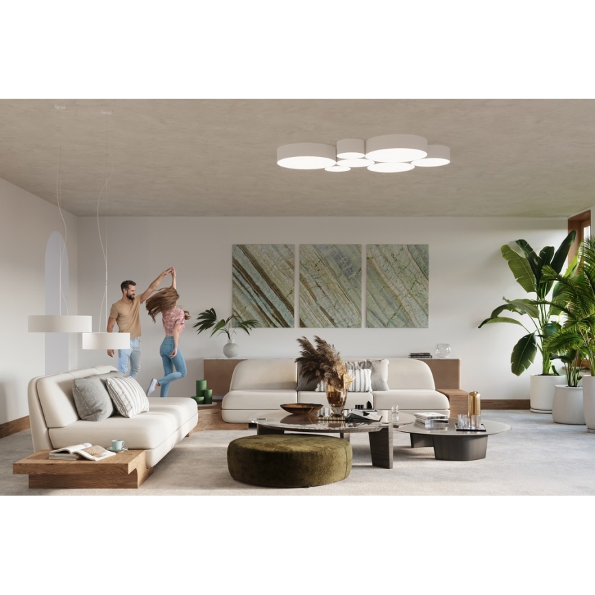 Luster na sajli ARENA 45 3xE27/60W/230V bela