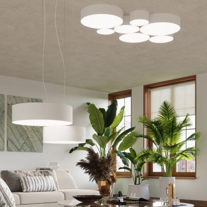 Luster na sajli ARENA 45 3xE27/60W/230V bela