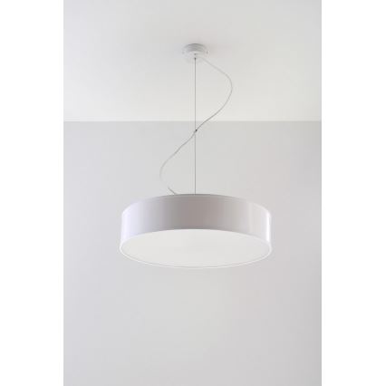 Luster na sajli ARENA 45 3xE27/60W/230V bela