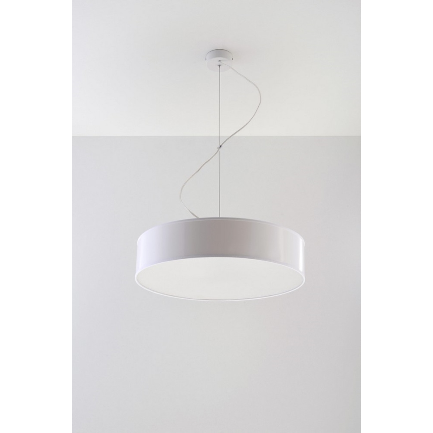 Luster na sajli ARENA 45 3xE27/60W/230V bela