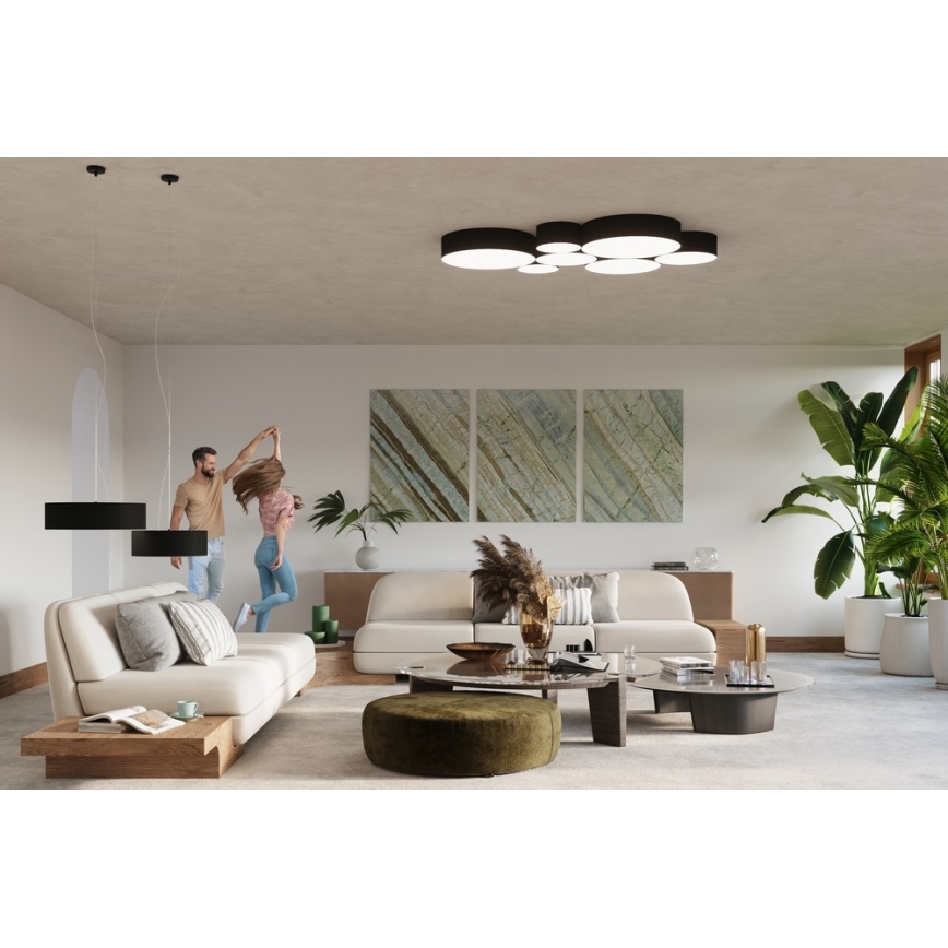 Luster na sajli ARENA 45 3xE27/60W/230V crno