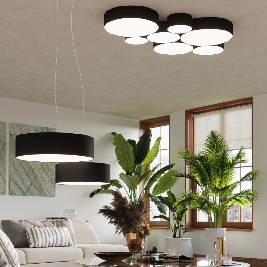 Luster na sajli ARENA 45 3xE27/60W/230V crno